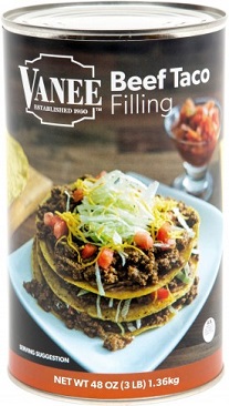 Vanee Beef Taco Filling, 48 oz Can